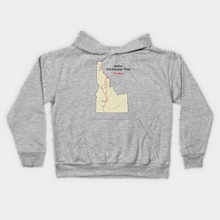 Route Map of Idaho Centennial Trail Kids Hoodie